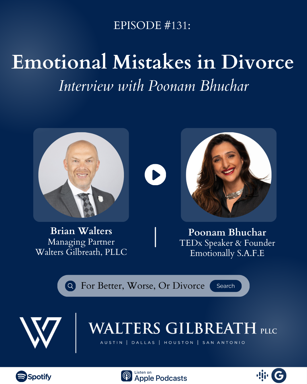 Episode #131: Emotional Mistakes in Divorce | Interview with Poonam Bhuchar